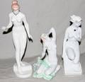 091438 HUNGARIAN PAINTED PORCELAIN FIGURES THREE