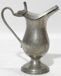091425 PEWTER HELMETFORM PITCHER ANTIQUE H 4
