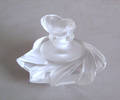 Lalique clear and frosted glass perfume