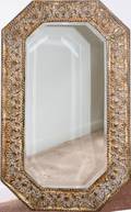 081380 VICTORIAN GILDED METAL OCTAGONAL MIRROR