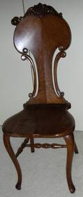 081379 CARVED OAK SIDE CHAIR C 1900