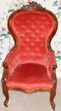 081376 VICTORIAN WALNUT ARMCHAIR C 1880