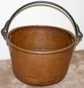 081365 COPPER APPLE BUTTER KETTLE C 1850 H 15