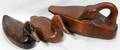 080337 CARVED WALNUT DECOYS THREE H 7 W 68