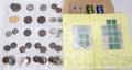 070377 INTL COINS  STAMPS POSTAGE BLOCKS PAIRS
