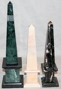 061434 CARVED MARBLE OBELISKS THREE H 912