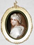 102398 ITALIAN PORCELAIN PLAQUE AFTER VIGEE LEBRUN