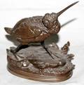 101462 DELABRIERRE BRONZE SCULPTURE SANDPIPER