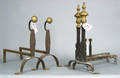 Two pair of reproduction andirons