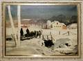 092392 JUDSON ROSS OIL ON CANVAS WINTER FARM SCENE