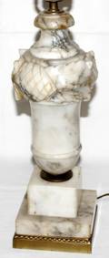 092387 CARVED MARBLE URN FORMED TABLE LAMP H15