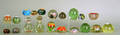 Twenty glass paperweights