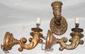 092493 GILT  COMPOSITION SINGLE LIGHT WALL SCONCES