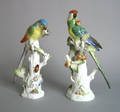 Pair of Meissen porcelain parrots