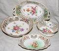 092477 DRESDEN PIERCED BASKET FORM PORCELAIN DISHES