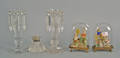 Misc table articles to include a pair of Anglo Irish candlesticks