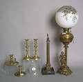 Four brass candlesticks