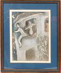 080396 IN THE MANNER OF CHAGALL UNSIGNED LITHOGRAPH