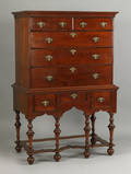 Philadelphia William  Mary walnut high chest ca 1730
