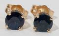 062382 14KT YELLOW GOLD SAPPHIRE EARRINGS