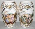 102413 CAPO DI MONTE PORCELAIN VASES H21 DIA11