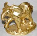 101506 BOEHM FIRED GOLD PORCELAIN FIGURE ELEPHANT