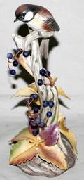 101513 BOEHM BISQUE FIGURE CHESTNUT BACKED CHICKADEE