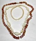 100444 ROSE QUARTZ BAKELITE NECKLACES L26 29