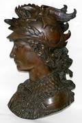 092403 BRONZE RELIEF PLAQUE PROFILE OF ATHENA