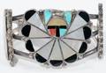 092507 ZUNI MOTHEROFPEARL  TURQUOISE BRACELET