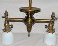 092494 PERKINS BRASS HANGING TWO LIGHT FIXTURE 1904