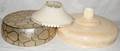 091513 GLASS  ABALONE ASSORTED LAMP SHADES 20TH C