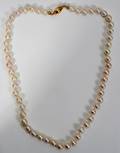 090454 PEARL NECKLACE ANTIQUE 14K YELLOW GOLD CLASP