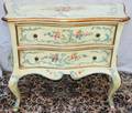 090447 LOUIS XV STYLE PAINTED WOOD COMMODE H 32 12