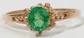 090416 14KT YELLOW GOLD AND TSAVORITE GARNET RING
