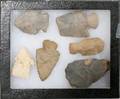 082411 NATIVE AM FLINT STONE SIX POINTS ARROW HEADS