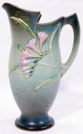 081460 ROSEVILLE GREEN FREESIA POTTERY PITCHER