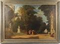 James Wingfield French Garden Scene 19th C OC