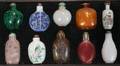 071431 CHINESE GLASS PORCELAIN  STONE SNUFF BOTTLES