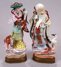 070482 ORIENTAL PORCELAIN FIGURES PAIR