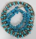 062393 NAVAJO TURQUOISE NECKLACES 2 L 16  26