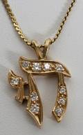 062391 DIAMOND GOOD LUCK 14KT GOLD NECKLACE