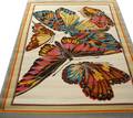 061509 SPANISH WOOL RUG WITH BUTTERFLY MOTIF 6 6