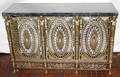 102467 ITALIAN STYLE BRASS CONSOLE WMARBLE TOP