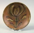 Pennsylvania redware pie plate 19th c