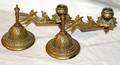 101547 BRASS SINGLE CANDLESTICKS WROTATING ARMS