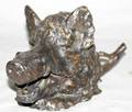 101537 BRONZE BOARS HEADFORM INKWELL H4 L7