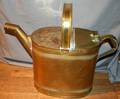 100509 BRASS WATERING CAN 20TH C H17 W21 D8