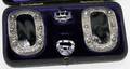 092457 EDE  SON SILVERPLATE SHOE BUCKLE SET IN CASE
