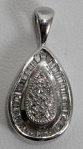 090463 WHITE GOLD CHANNEL SET DIAMOND HEART PENDANT